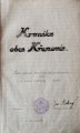 Pamětní kniha obce Křenovice 1920-1937
